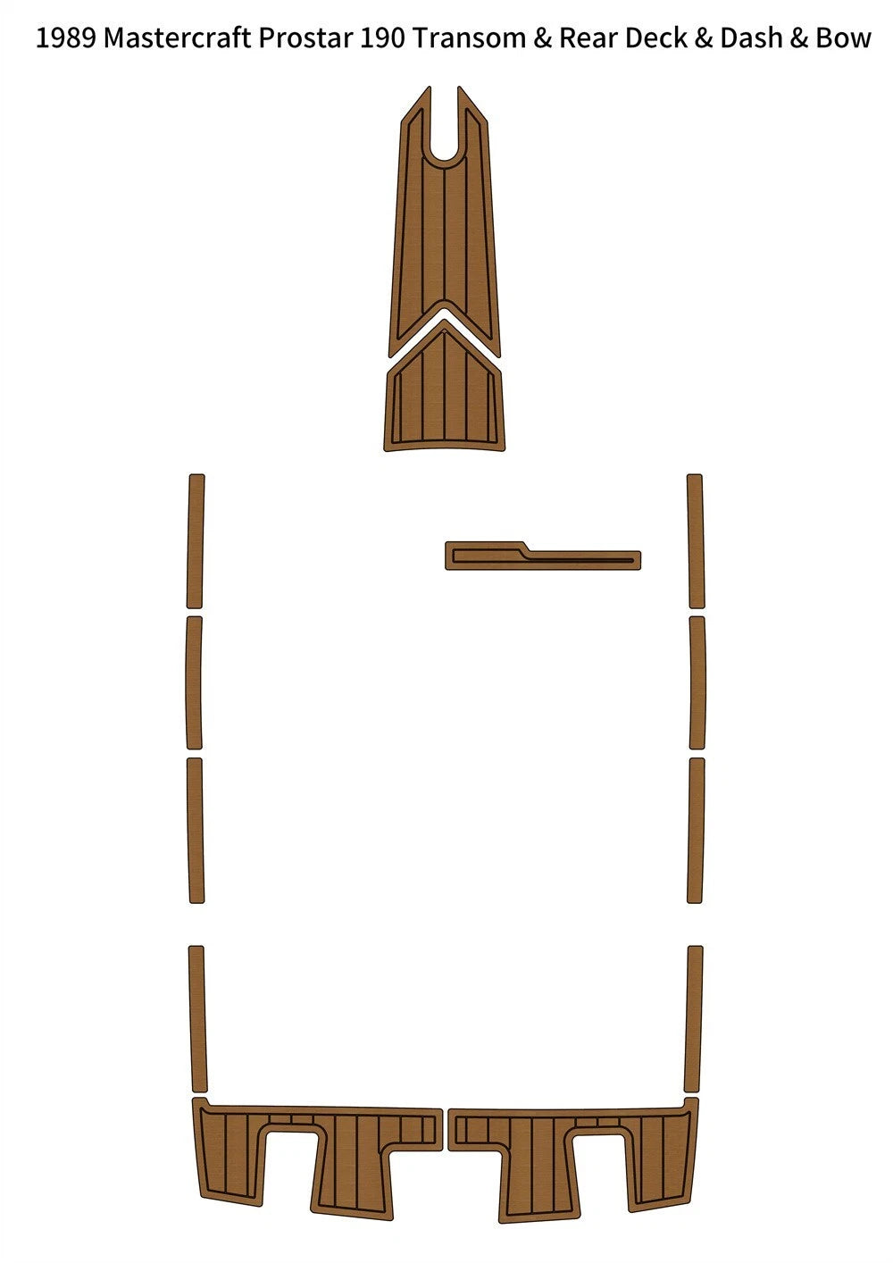 EVA Teak Flooring for Mastercraft Prostar 190 (1989)