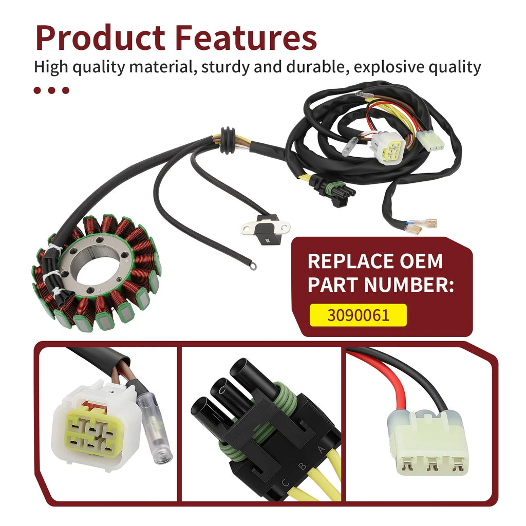 Stator 3090061 for Polaris Sportsman Ranger 400 500 Hawkeye 400 Scrambler 500 (2000–2014)