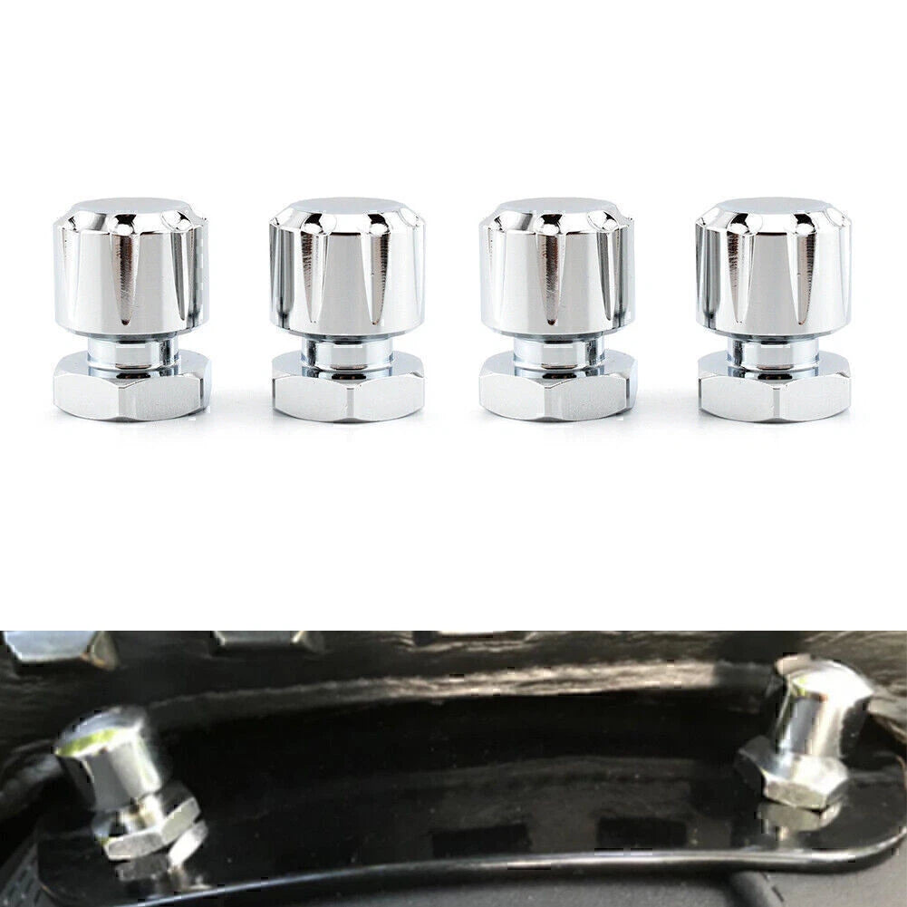 Chrome Solo Mounting Nuts Bolts for Harley Road King, Road Glide, Softail, Fat Boy (1990–2023)