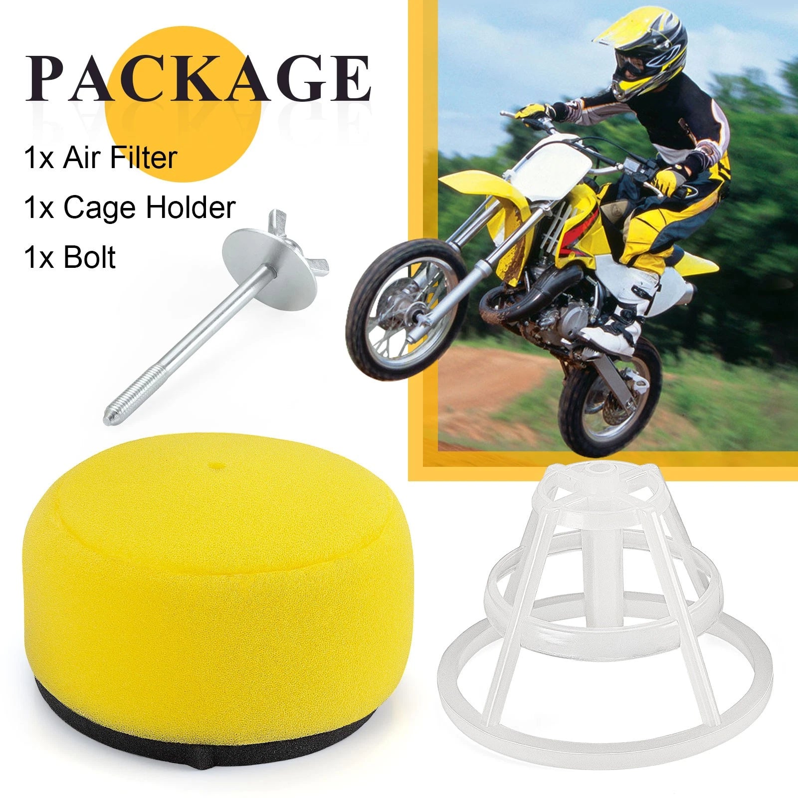 Air Filter Cage Holder Bolt Kit for Suzuki RM65 (2003–2005) 11013-1284