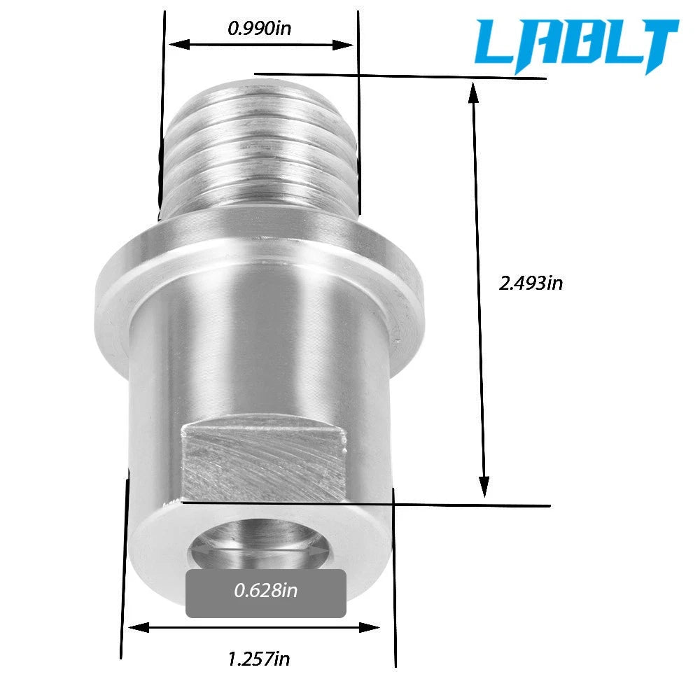 Lathe Headstock Spindle Adapter 5/8" to 1" × 8tpi for Shopsmith