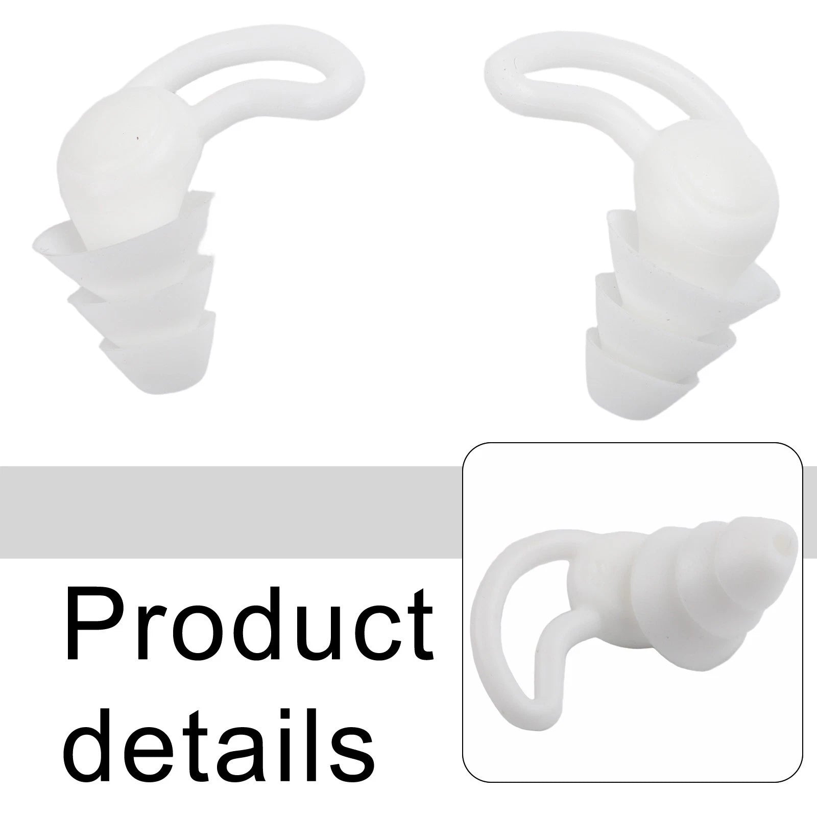 3-Layer Earplugs for Sleep (40dB) - Noise Cancelling, Grey