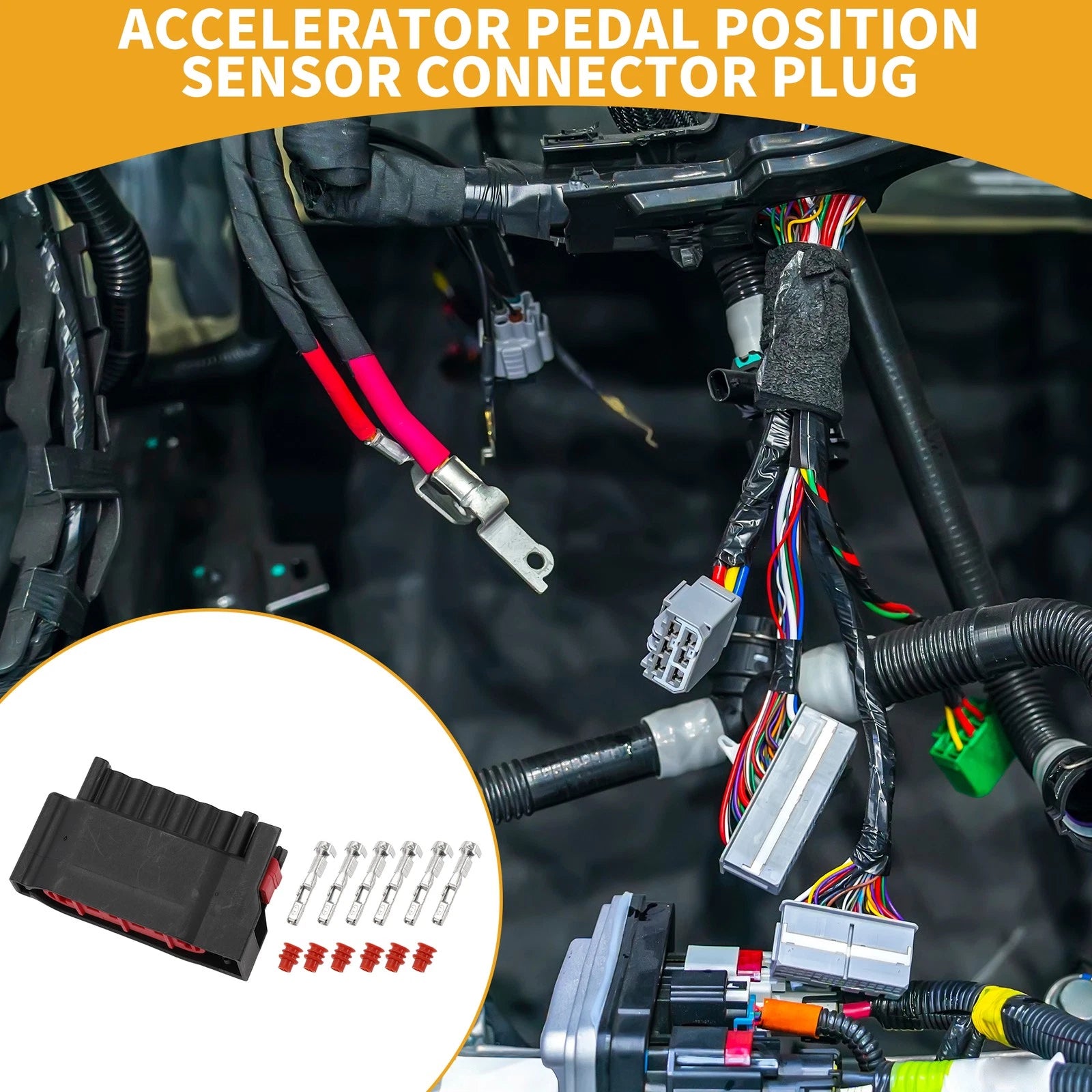 6 Pin Accelerator Pedal Position Sensor Connector for Ford