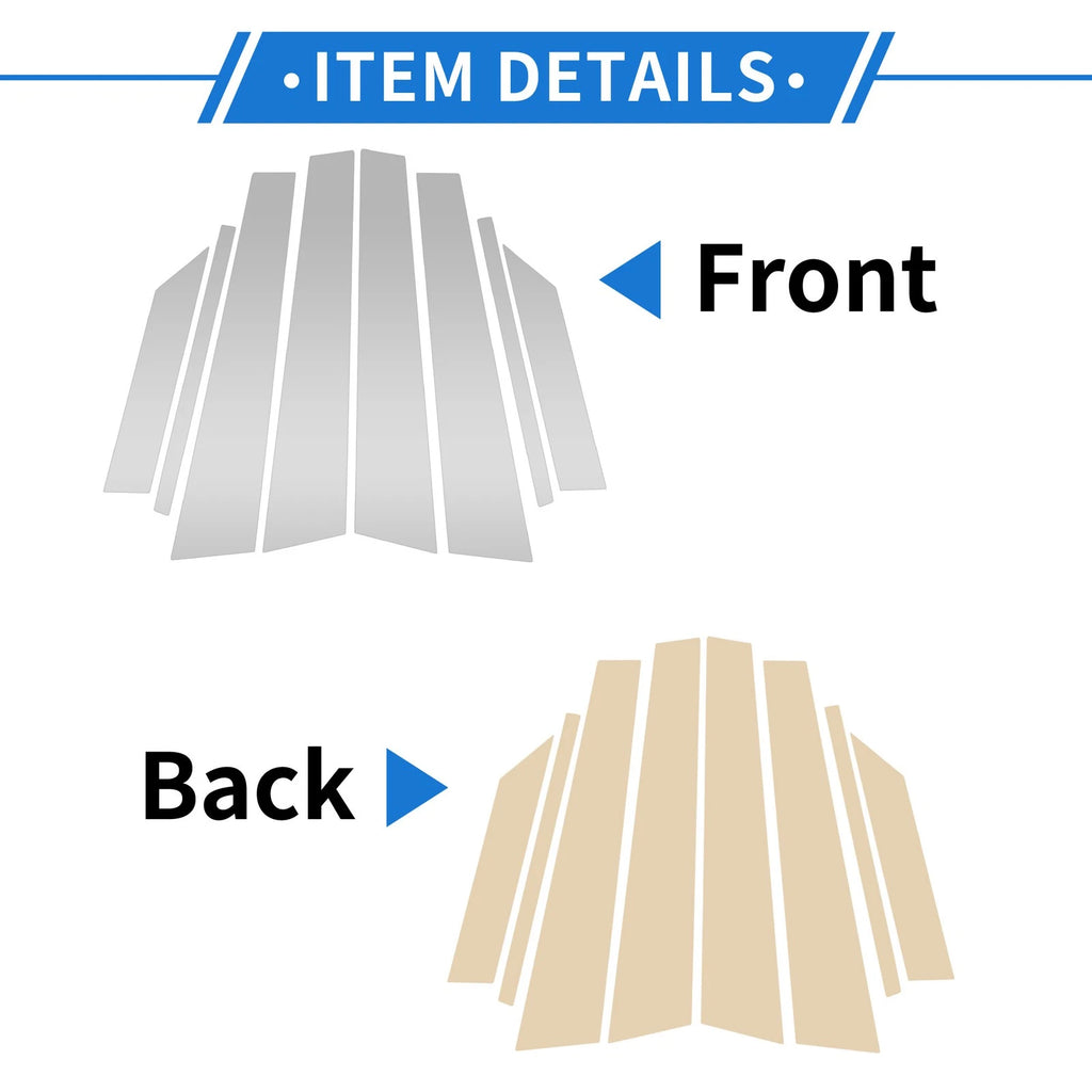 Door Pillar Window Trim Kit 8 Pcs Replacement for Hyundai Creta (2014–2019)