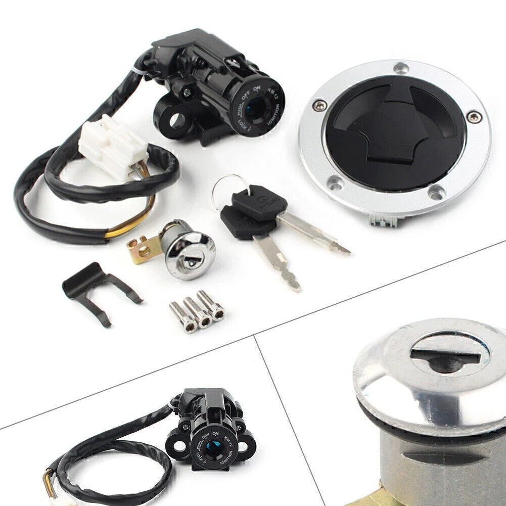 Fuel Tank Cap Ignition Switch Seat Lock Key for Kawasaki Z1000 (2010–2016)