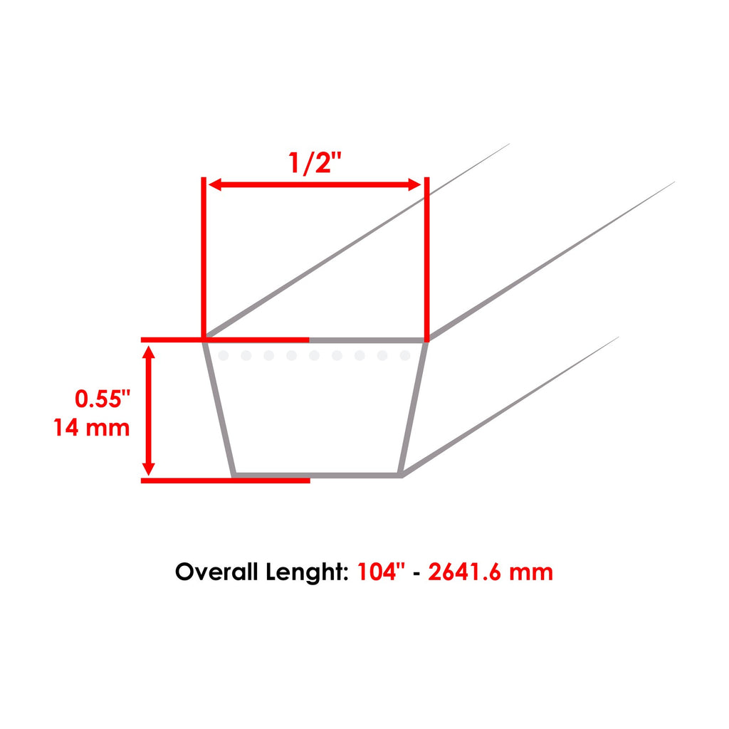 V Belt Replacement for Toro ZTR Mowers (2005–2018)