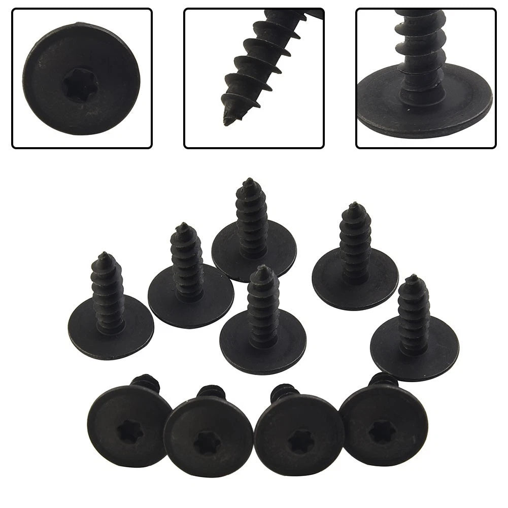 10 PCS Torx Screws Bumper Engine Shield Cover Tray Clips Fastener Retainer Kits