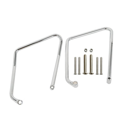 Chrome/Black Saddlebag Support Brackets for Harley Sportster XL (2004–2016)