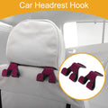 2 Pcs Universal Car Seat Headrest Hook for Hanging Purses (Rose Red)