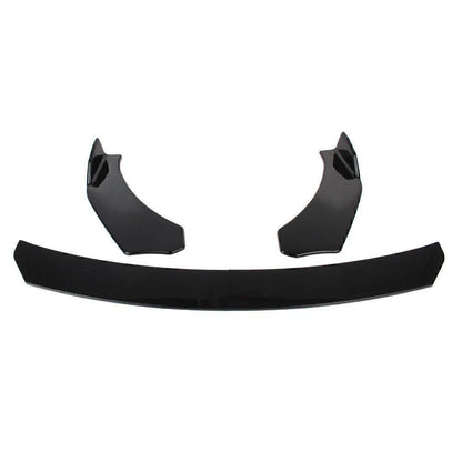 Front Bumper Lip Chin Spoiler Splitter for Universal Fit (Glossy Black)