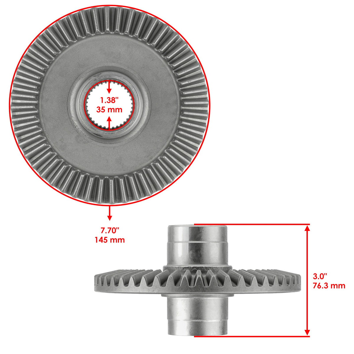 Rear Differential Gear Pinion Shafts Replacement for Honda TRX250TE Recon 250 (2002–2006)