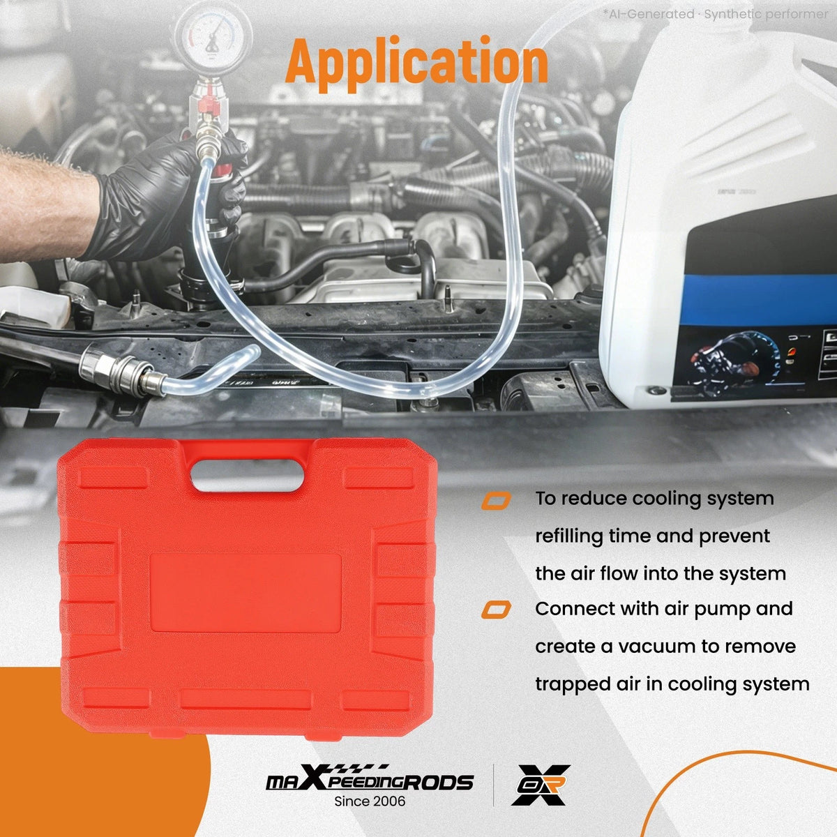 Cooling System Vacuum Fill Tool Radiator Refiller Kit for Pickup SUV Truck