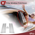 6 Pcs Door Pillar Window Trim Chrome for Dodge Durango 2011–2020