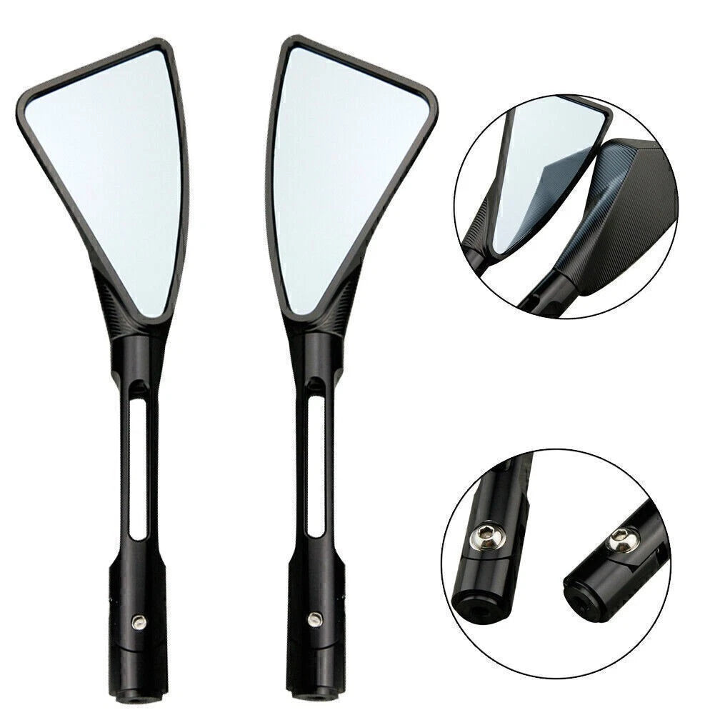 2X Rearview Side Mirrors for Kawasaki Ninja ZX6R (2009–2011) Black