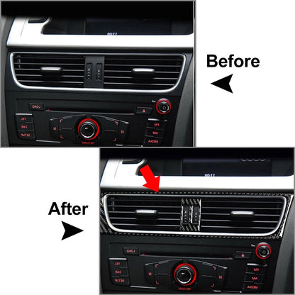 Carbon Look Center Air Conditioner Vent Outlet Cover Trim for Audi Q5 (2009–2017)