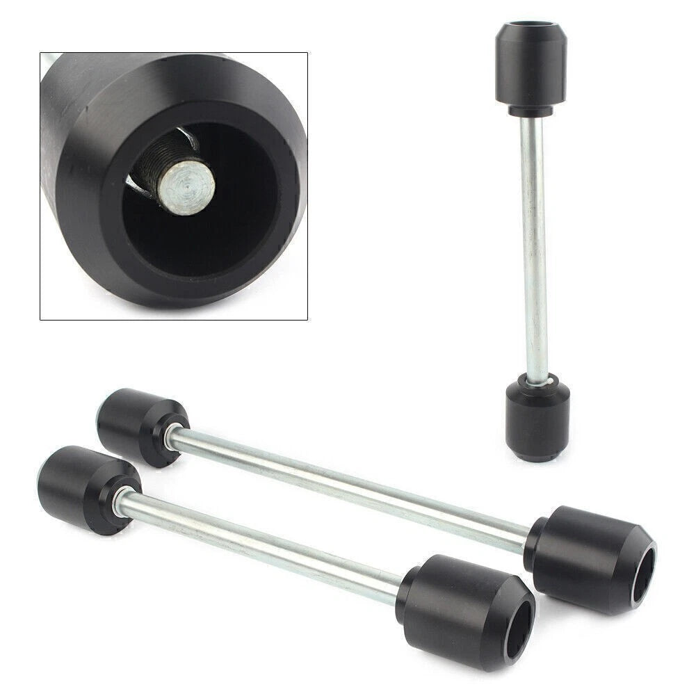 Front & Rear Axle Fork Sliders Crash Protector for Kawasaki Z250 Z300 (2013–2018)
