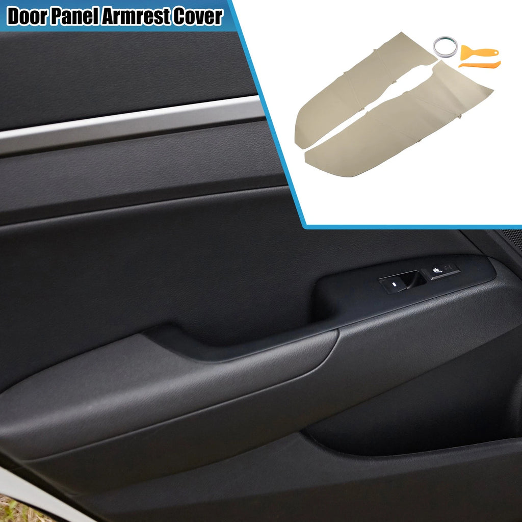 Front Door Panel Armrest Covers for Honda Accord 2008-2012 Beige Pair