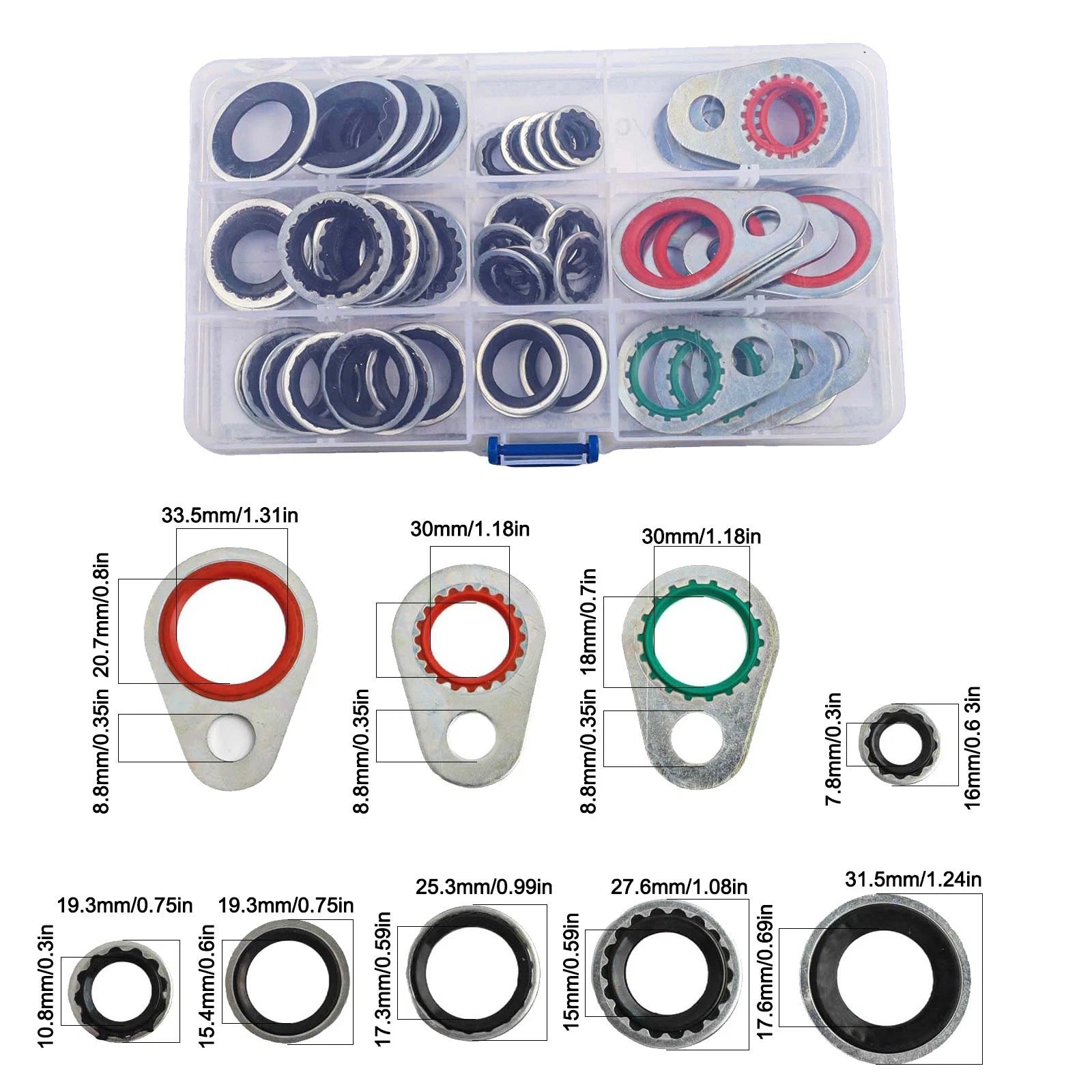 60-Piece AC System Gasket Seal Kit for Effective Repair Solutions