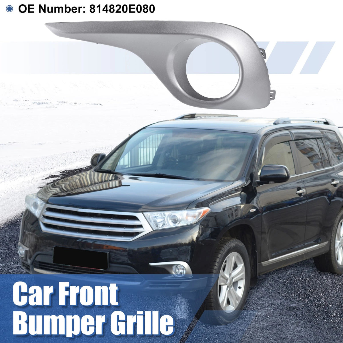 1 Pcs Fog Light Grille Cover Replacement for Toyota Highlander (2013–2013)