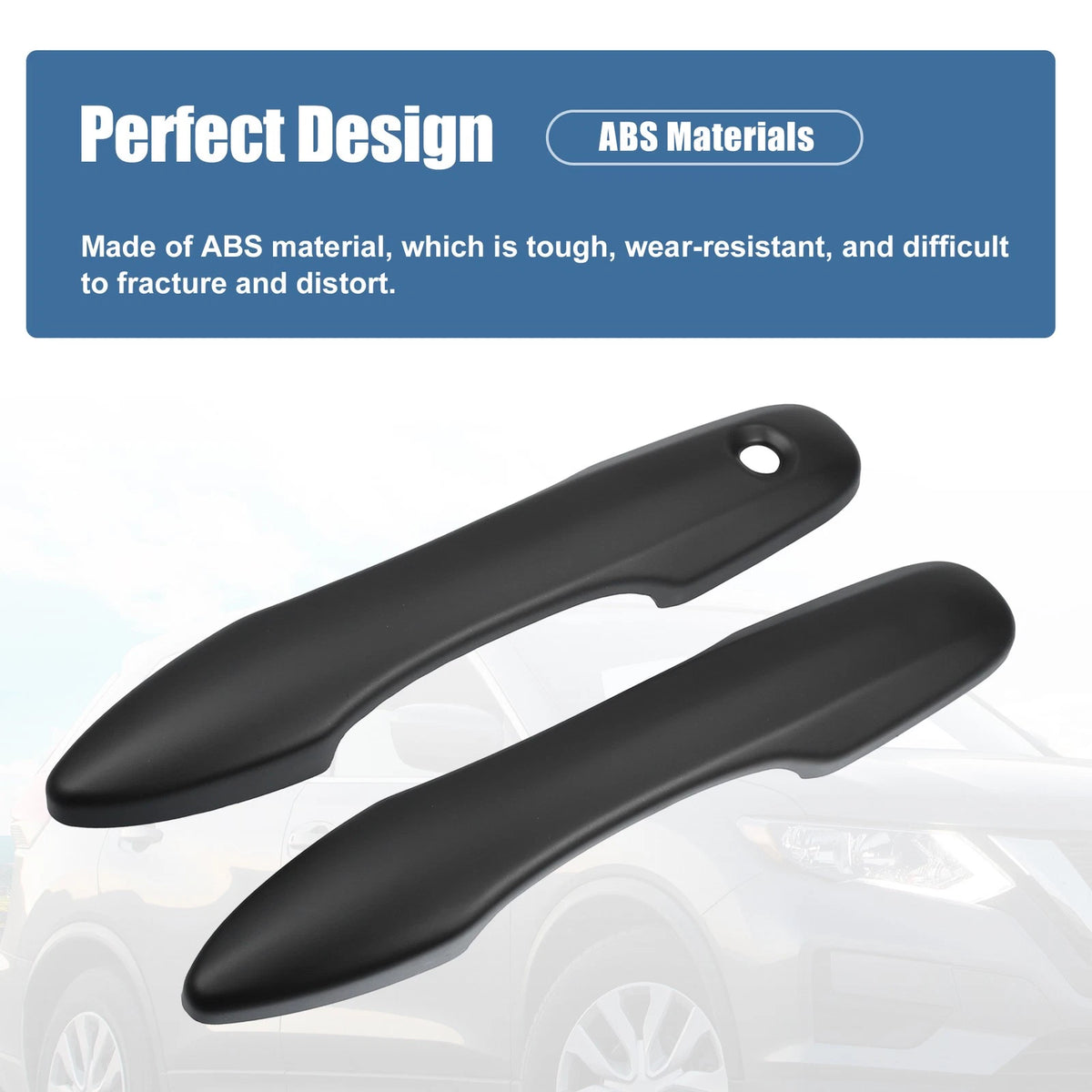 Door Handle Cover Set Front for Toyota Camry (2018–2024) Matte Black