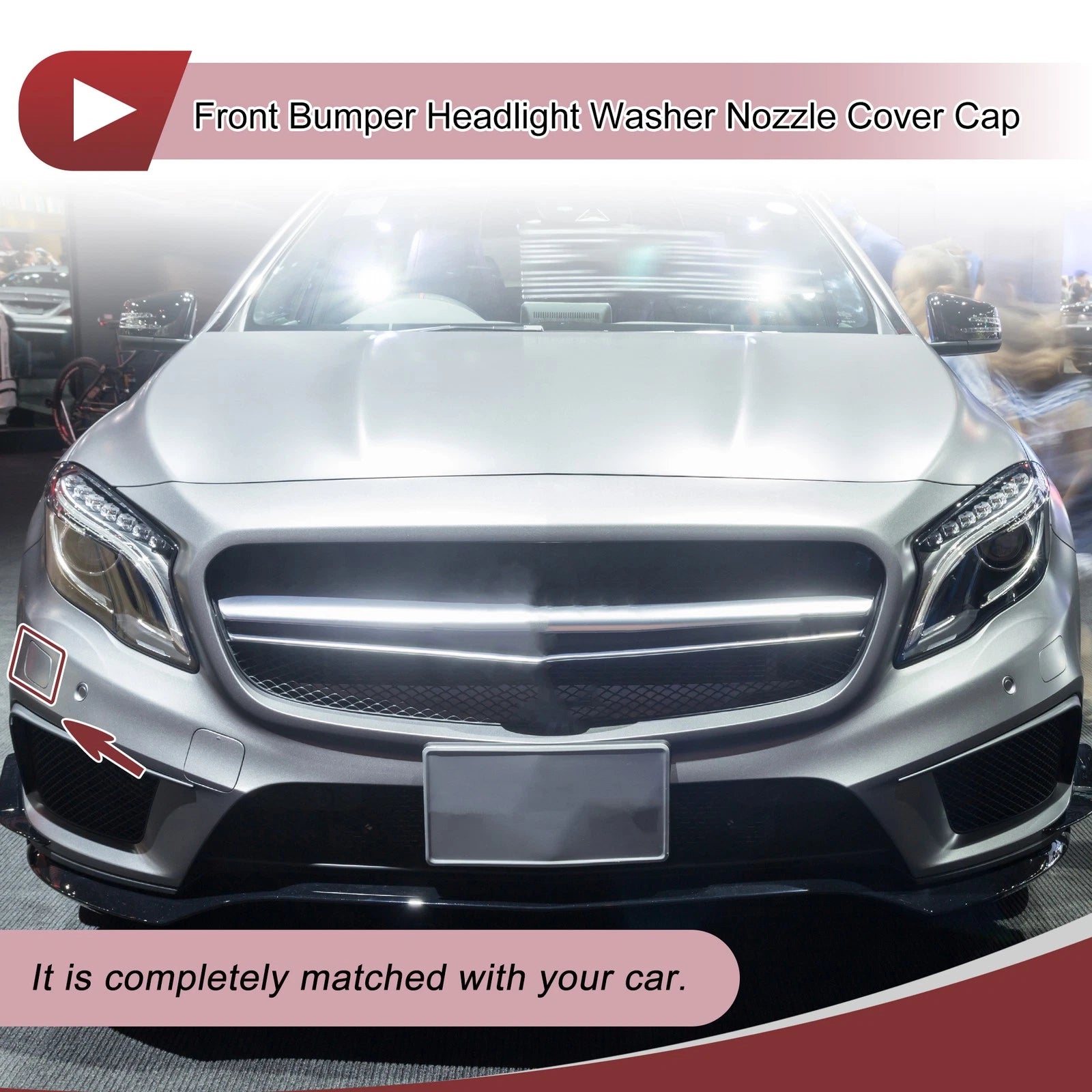 Washer Nozzle Cover Cap Front Right Replacement for Mercedes-Benz GLA45 AMG (2015–2019)