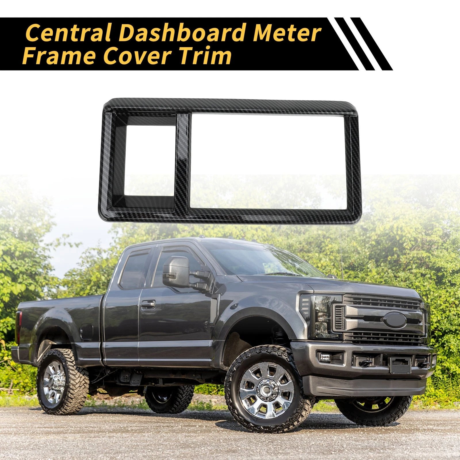Carbon Fiber Pattern Dashboard Meter Frame Cover for Ford Maverick (2022-2024)