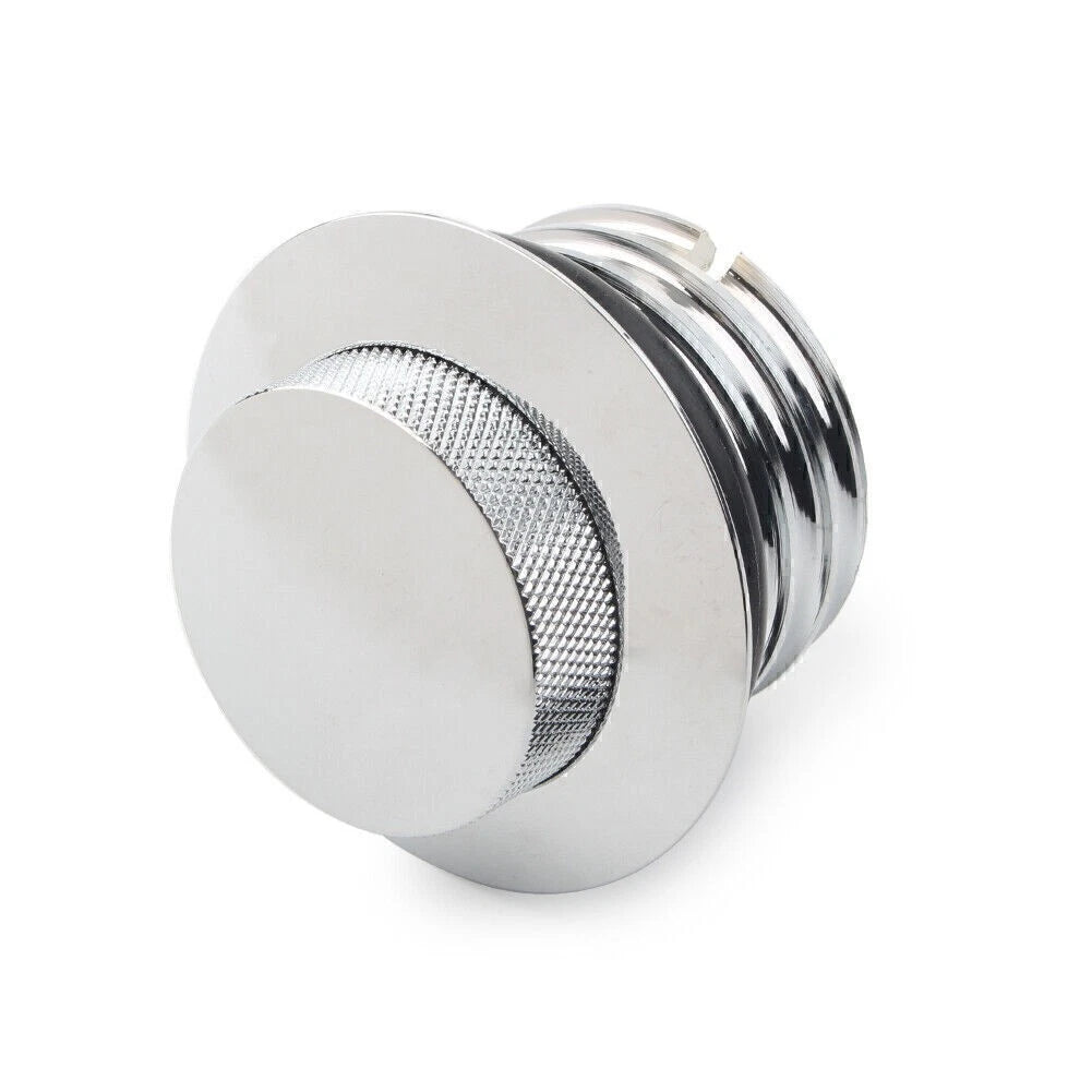 Flush Pop Up Reservoir Gas Cap for Harley Davidson (Chrome)