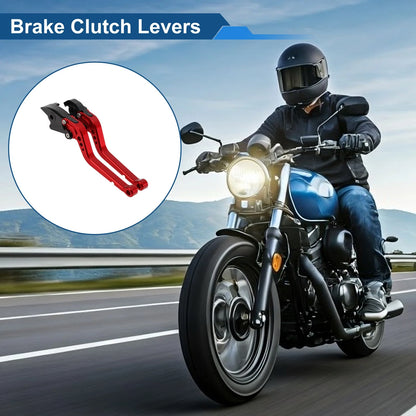 Set of 2 Adjustable Brake Clutch Levers for Honda RC51 (2000–2006) Red