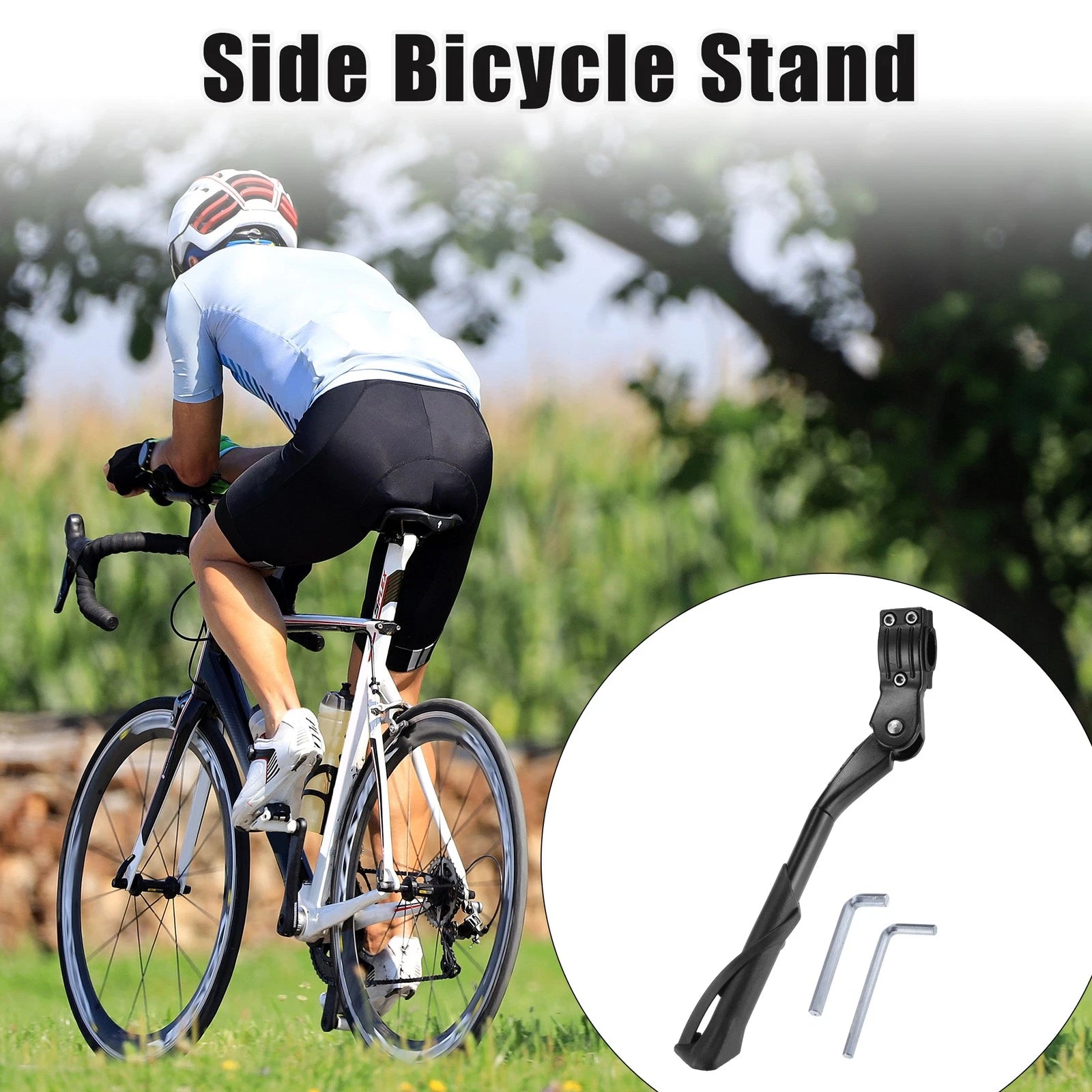 Adjustable Bicycle Stand Side Kickstand Set for 24-29 Inch Bikes (2005–2015)
