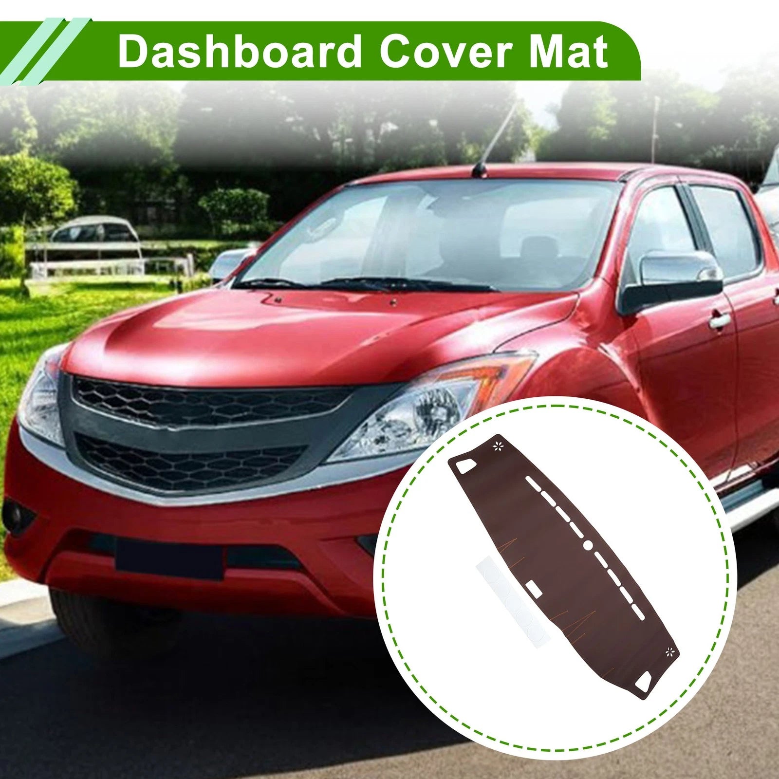 Dash Cover Mat Carpet Brown for Mazda BT50 TF 2007–2023