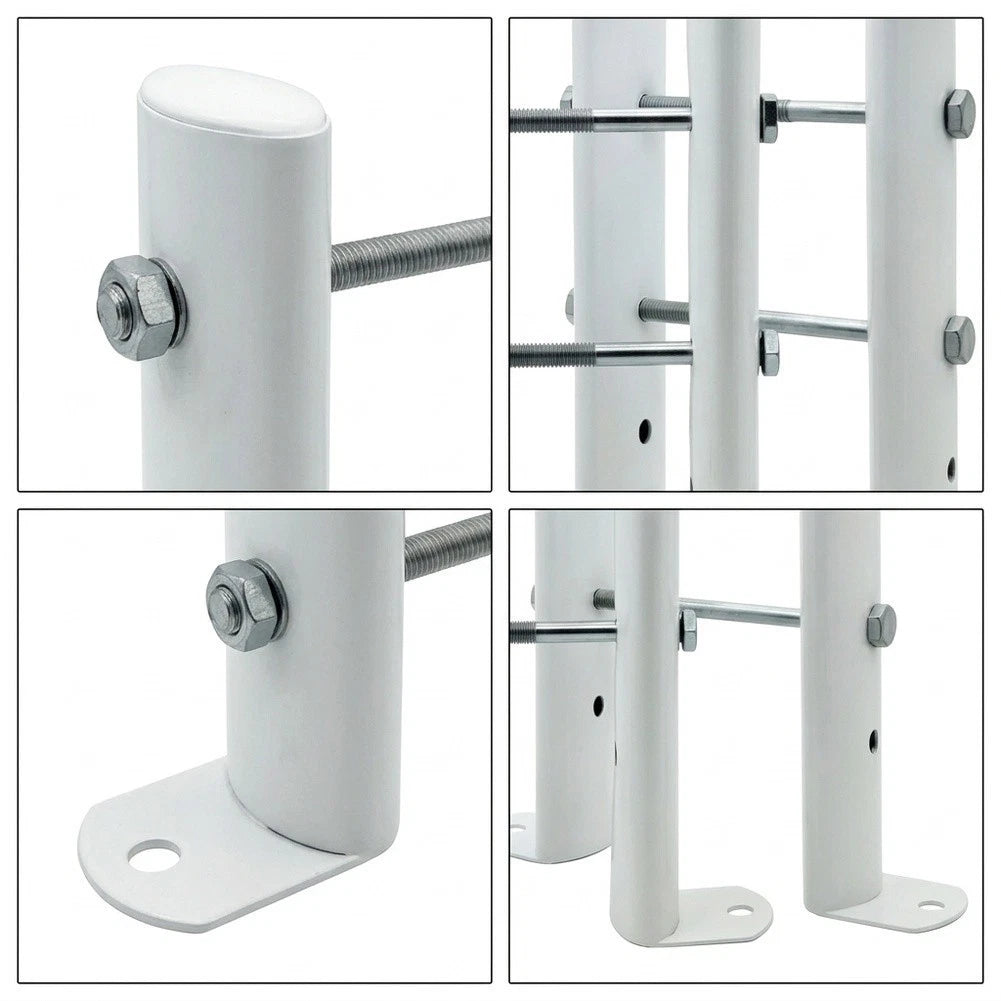 Sturdy Steel Radiator Floor Stand with 4 Tubes for Home Use (45cm)