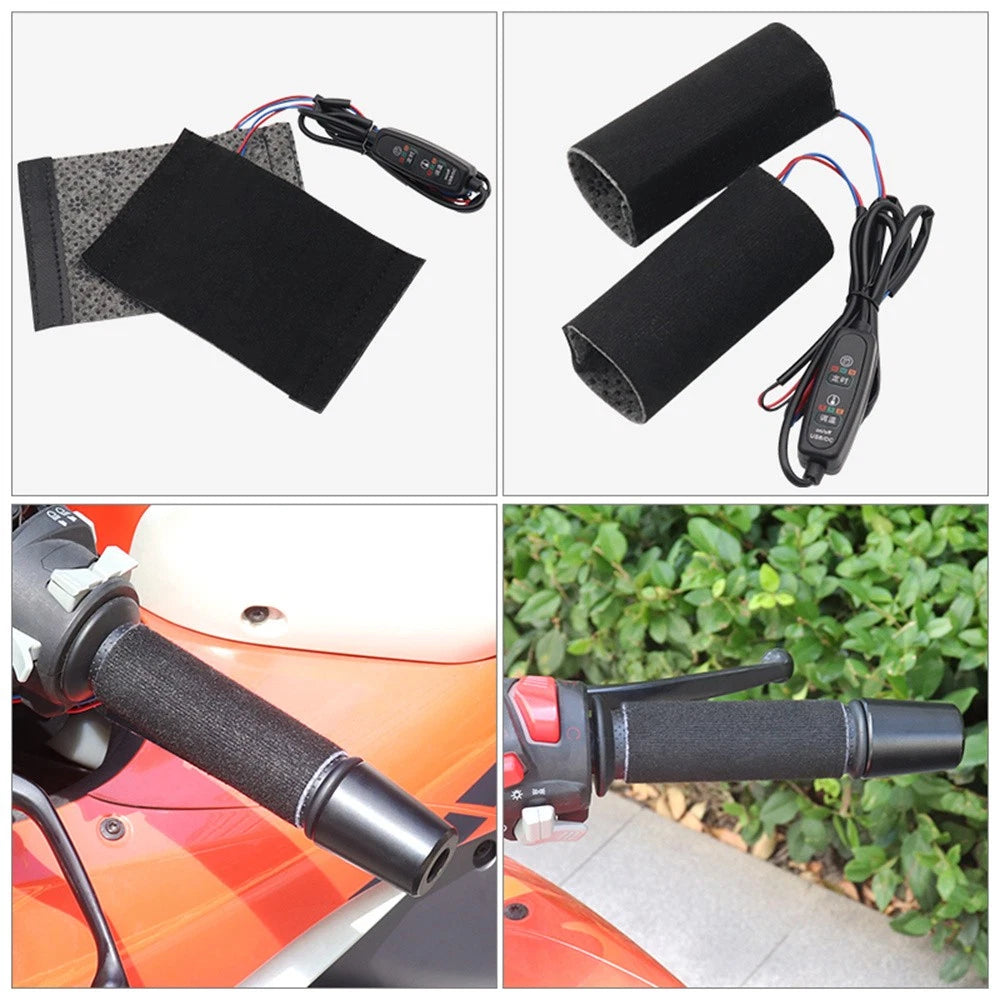 Heating Hand Grip Cover for Universal Use (9-15V, Three-Gear Control)