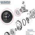 Water Pump Pulley for Mercruiser 350 357 377 383 454 502 (807729T)