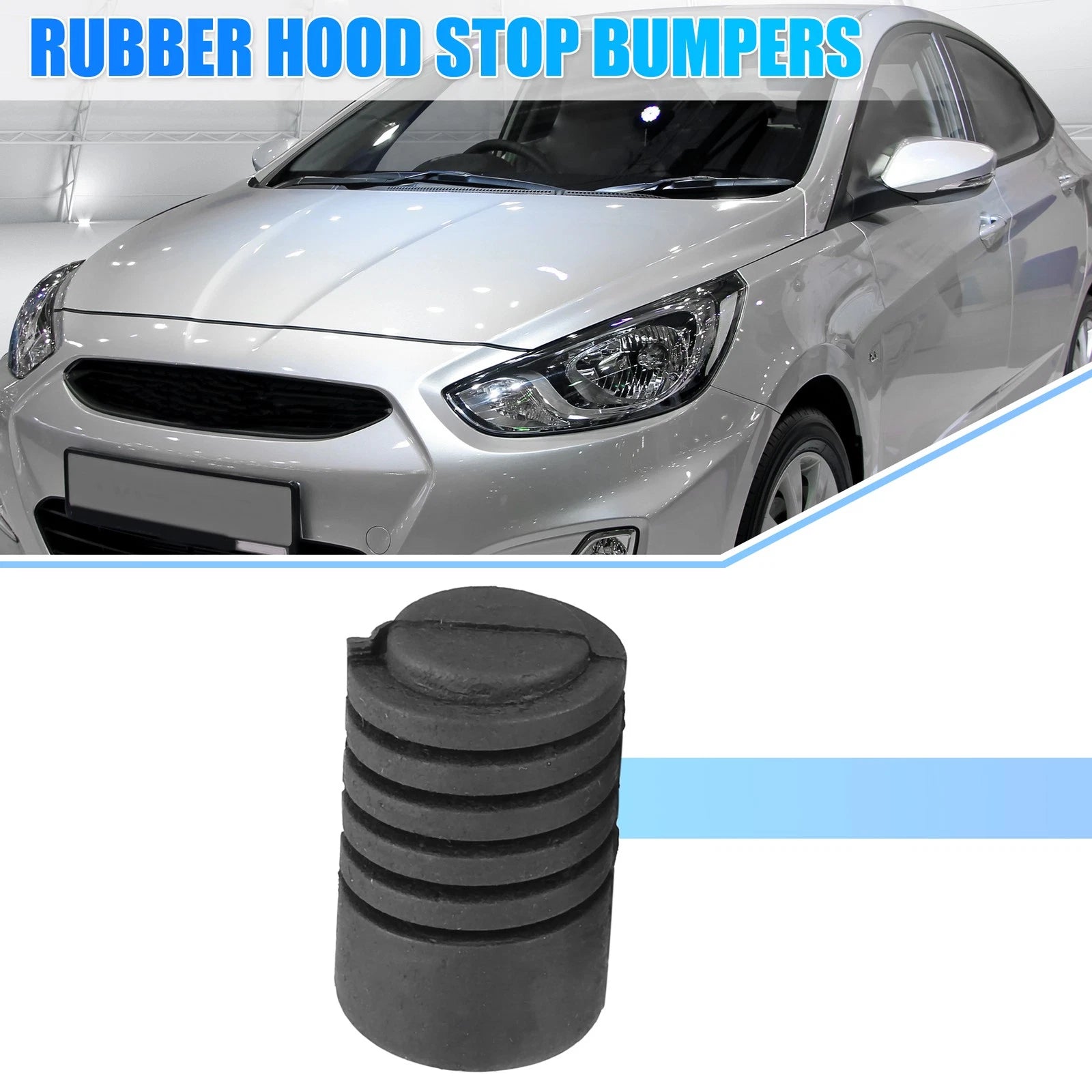 Hood Rubber Bumper Stops Kit 2 Pcs for Hyundai Kia (2009–2022)