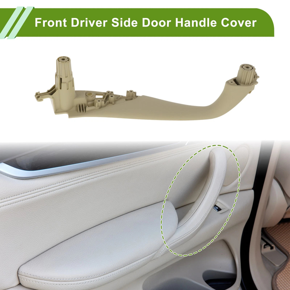 Door Handle Pull Trim Cover Replacement for BMW 5 Series G30 (2017–2021) Beige
