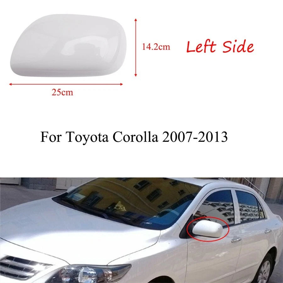 Left Driver Side Rearview Door Mirror Cover for Toyota Corolla (2007–2013)