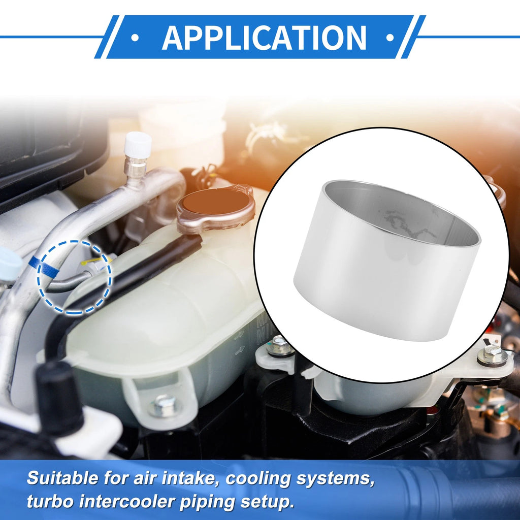 Intercooler Pipe 3" L 0° for - 4.96" OD, Silver Tone