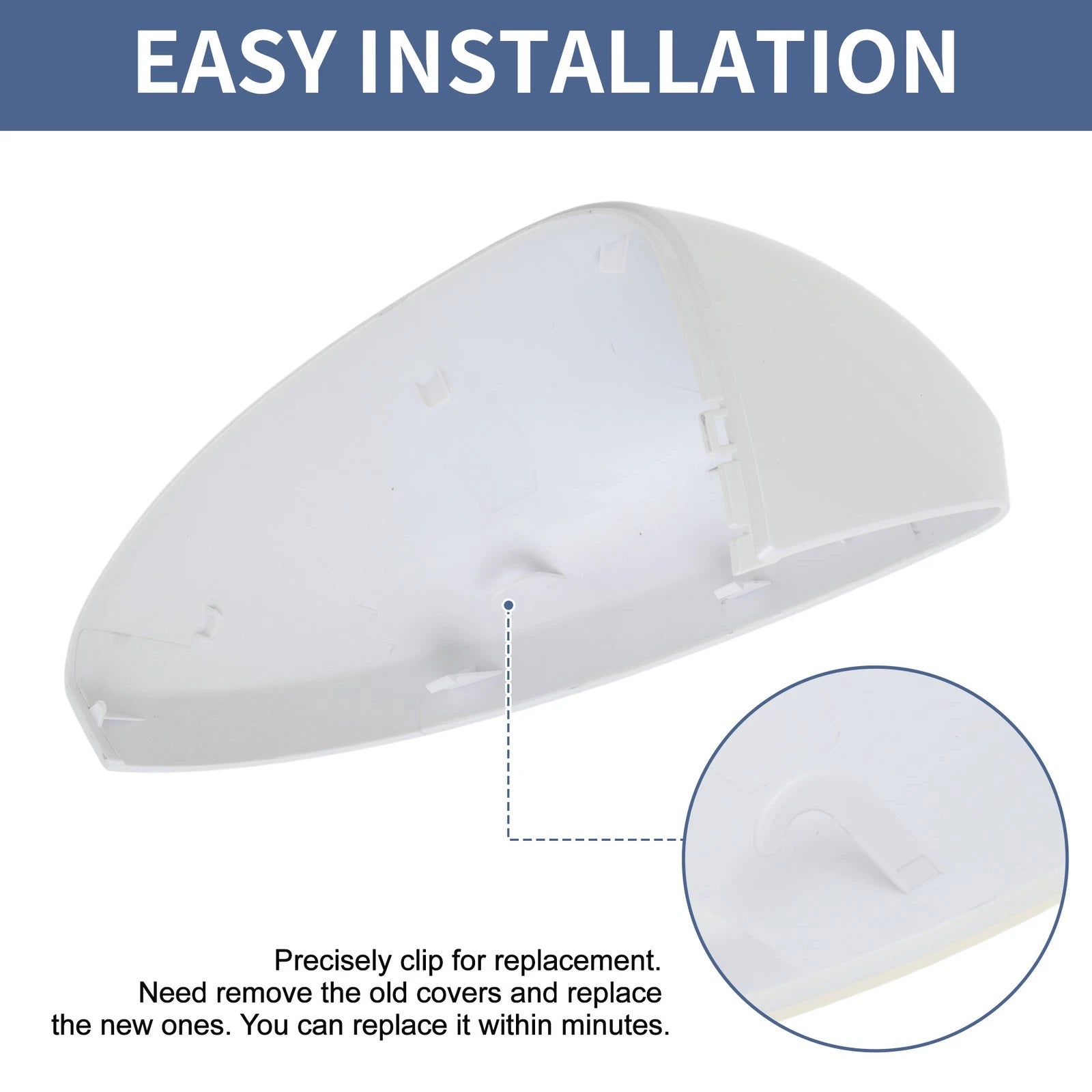 Left Side Mirror Cover Cap for Nissan Altima (2019–2024) - White