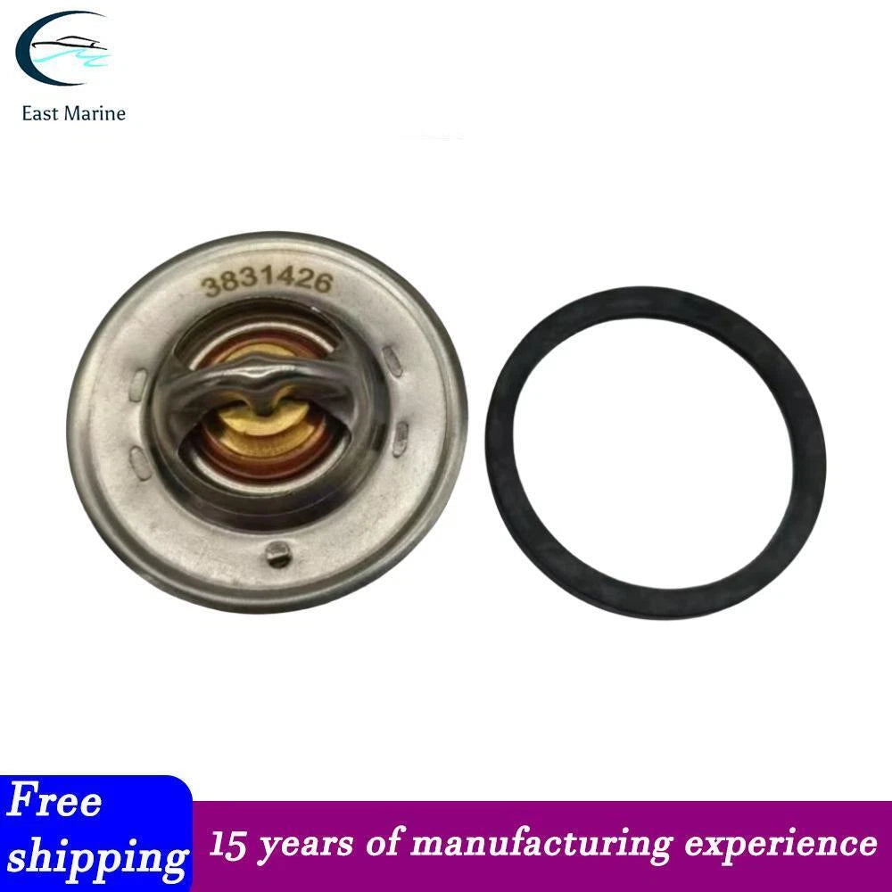 Thermostat Kit 3831426 for Volvo Penta 4.3 5.0 5.7 5.8 7.4 8.1 8.2 L (1991–Present)