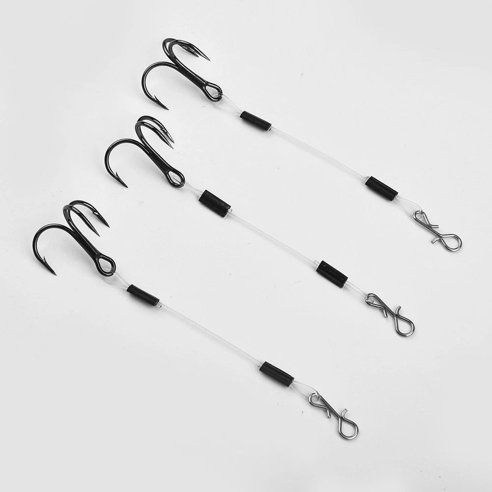 Fishing Hook Set of 3 for Pike Perch (Stainless Steel)