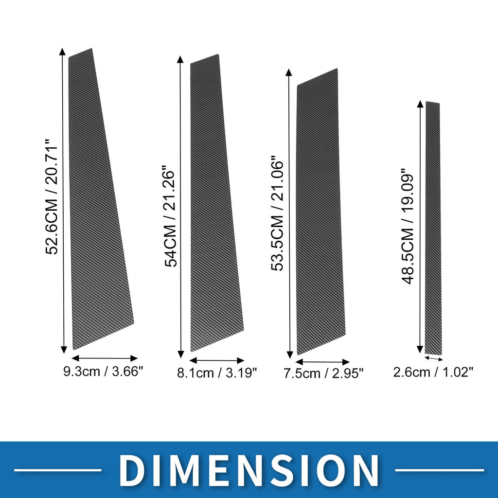8 Pcs Door Pillar Window Trim Replacement for BMW X5 (1999–2006)