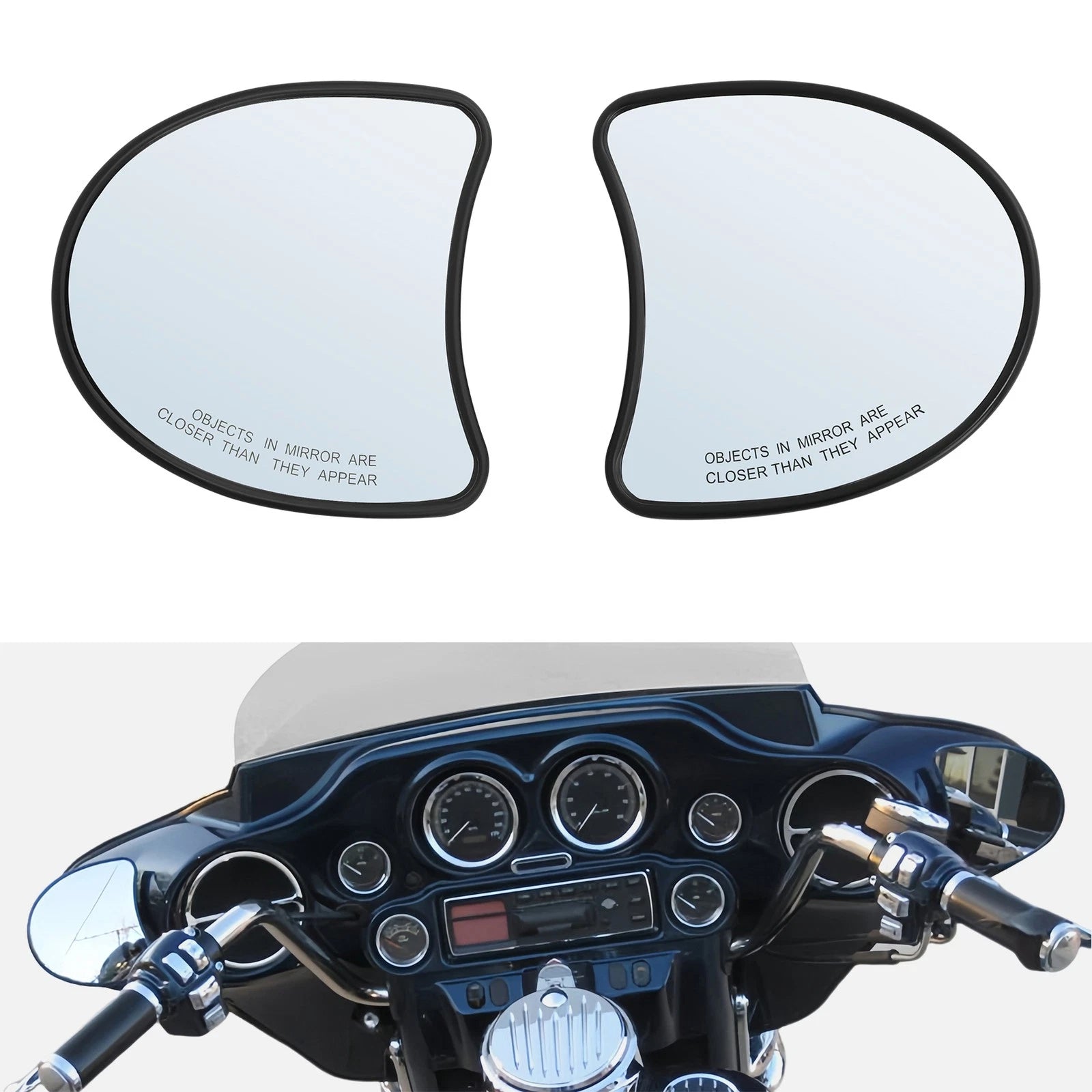 10mm Fairing Mount Rear View Mirrors for Harley Electra Glide (1996–2013)