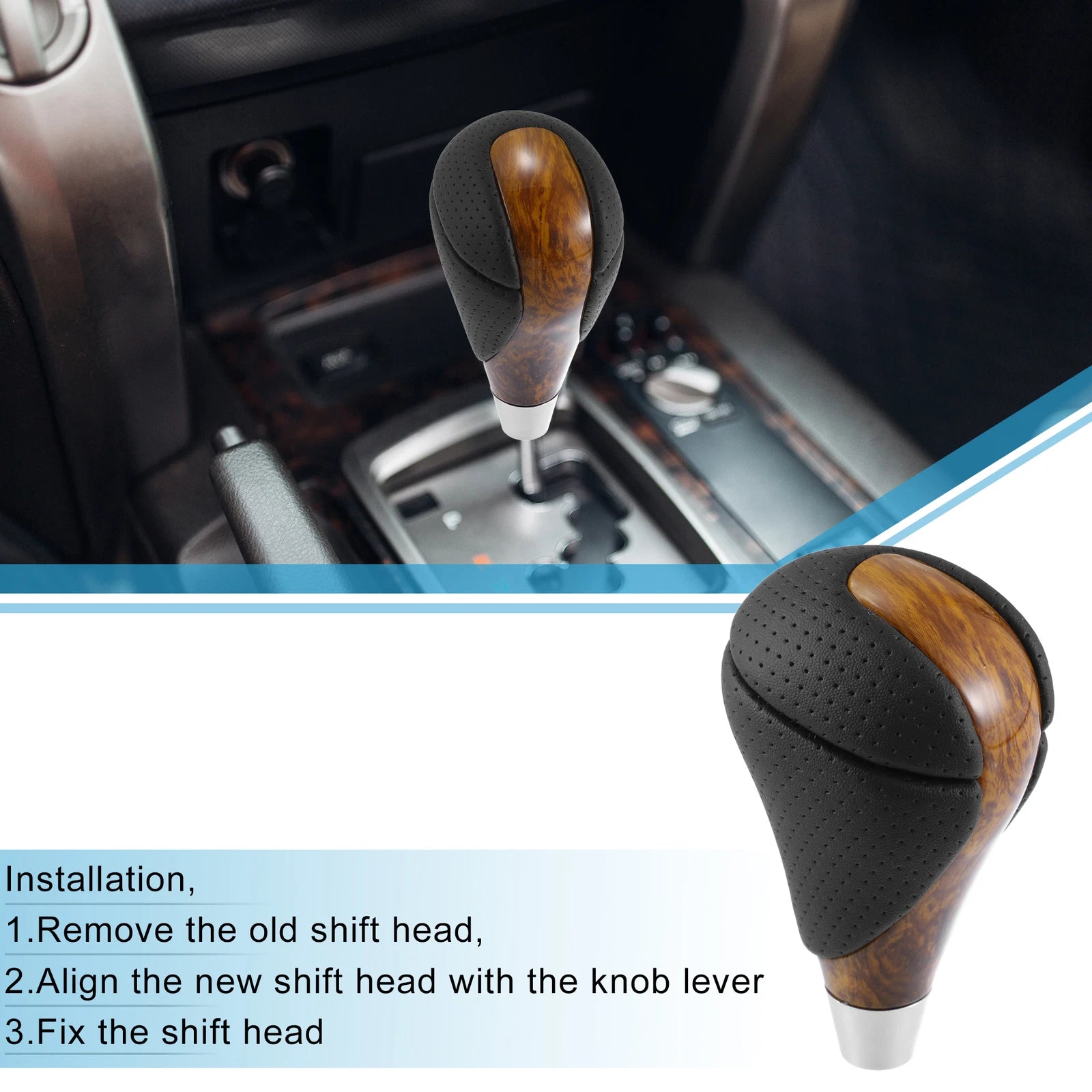 Gear Shift Knob for Lexus ES300h ES350 GS300 GS350 (2013–2021) Black Yellow