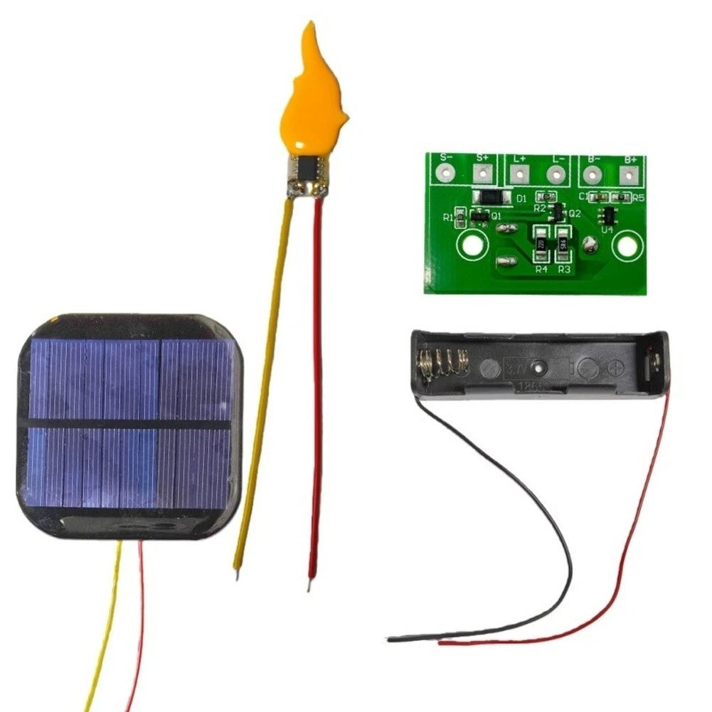 3.7V Solar Powered Flame Light Board with Flicker & Light Sensing