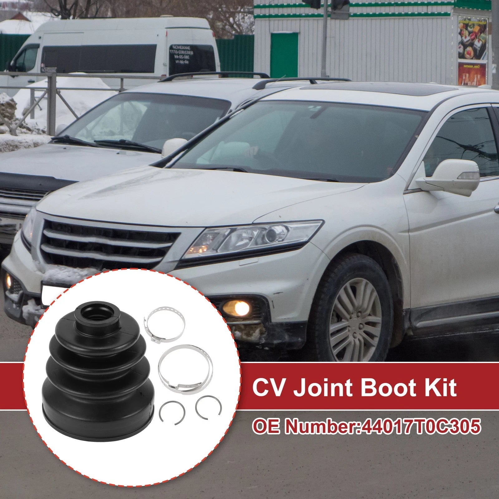 Inner CV Joint Boot Kit with Clamps for Honda Crosstour (2012–2016)