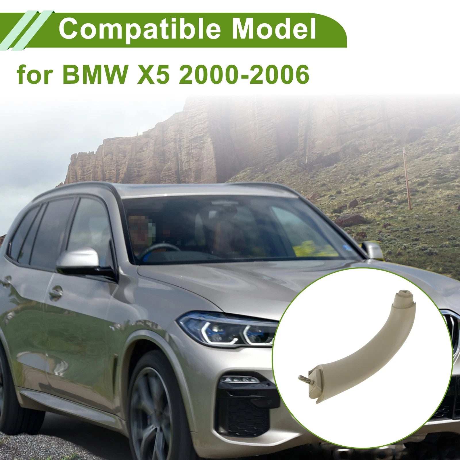 Door Panel Handle Pull Trim Cover Replacement for BMW X5 (2000–2006)