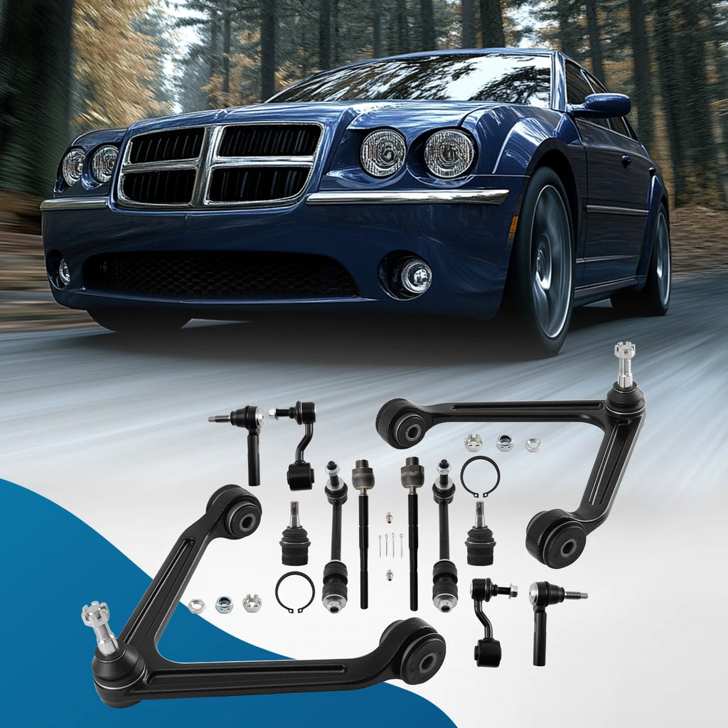 12x Front Upper Control Arms Tie Rods Sway Bars for Dodge Durango Aspen (2004–2009)