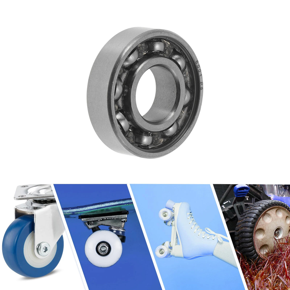 Deep Groove Ball Bearing 12x28x8mm for Scooter Skateboard (6001)