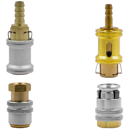 Quick Connect Tire Inflator Adapter Brass Self Locking for Tire Valve Use