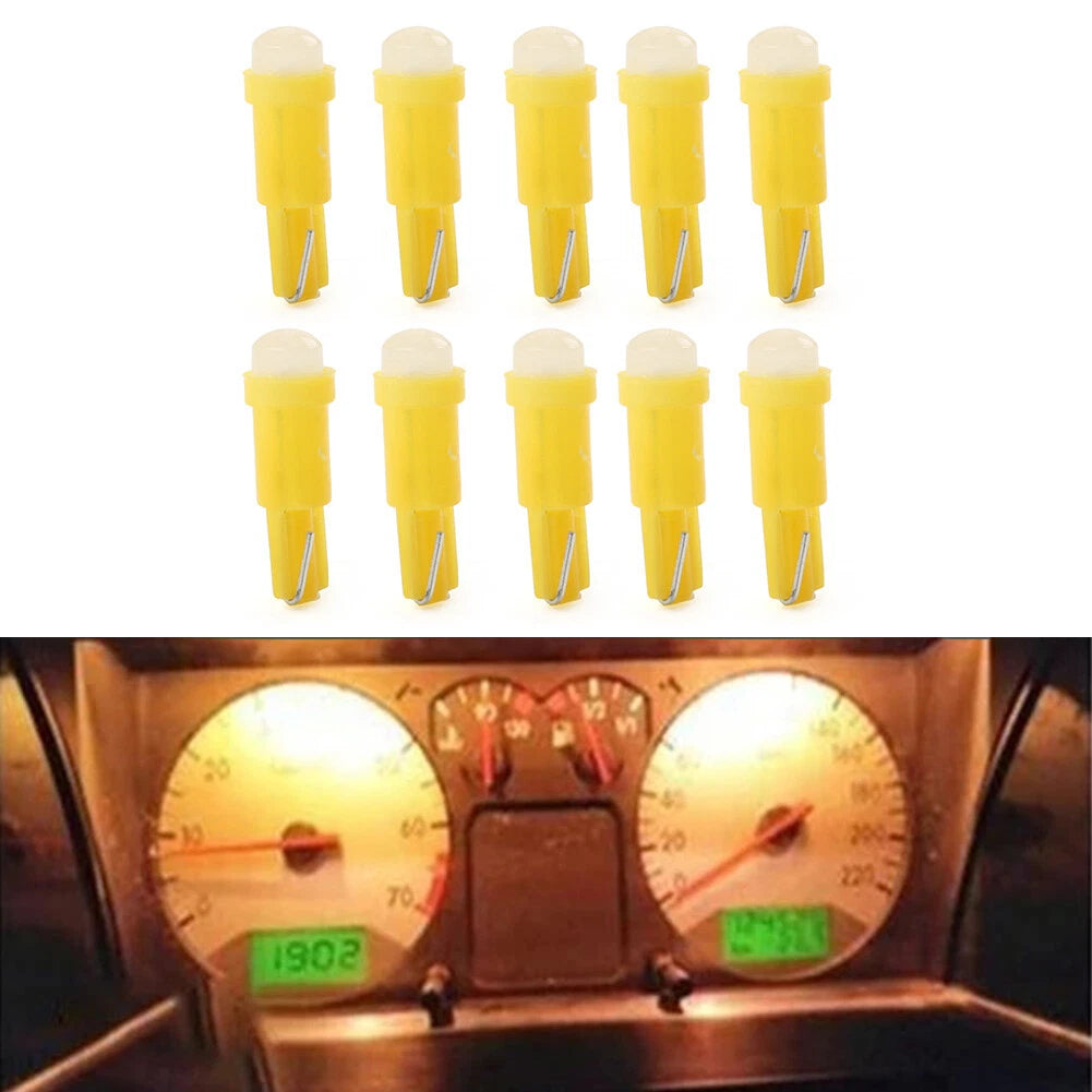 T5 Yellow Indicator SMD Light Bulbs for Dashboard Gauge (No Part Numbers)